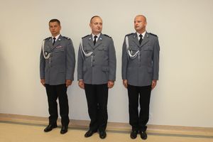 Pierwszy Zastępca Komendanta Wojewódzkiego Policji w Bydgoszczy i komendanci powiatowi policji z Lipna